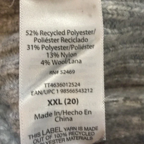 Womens XXL 20 Basic Gray Crewneck Sweater Lightweight Versatile Layer Classic - Picture 6 of 7